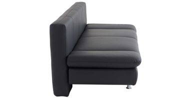 Schlafsofa comfortmaster besser sitzen, liegen, leben aus Leder in Anthrazit Comfortmaster Schlafsofa Mia anthrazitfarbenes Leder 12-1220 & Chromfüße - Breite ca. 200 cm