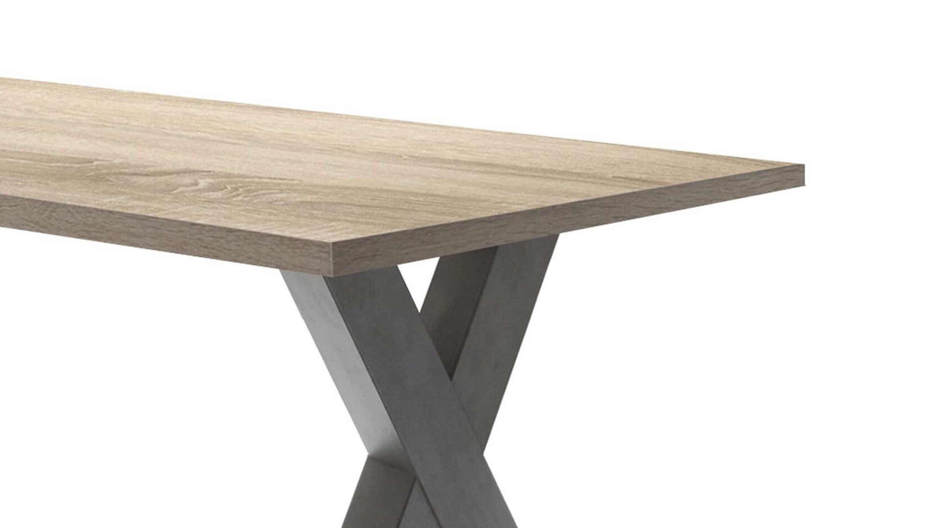 Schreibtisch Mäusbacher i.i. aus Holz in Holzfarben Schreibtisch Mister Office Eiche sägerau & Graphit – ca. 140 x 70 cm