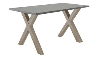 Schreibtisch Mäusbacher i.i. aus Holz in Grau Schreibtisch Mister Office Graphit & Eiche sägerau – ca. 140 x 70 cm