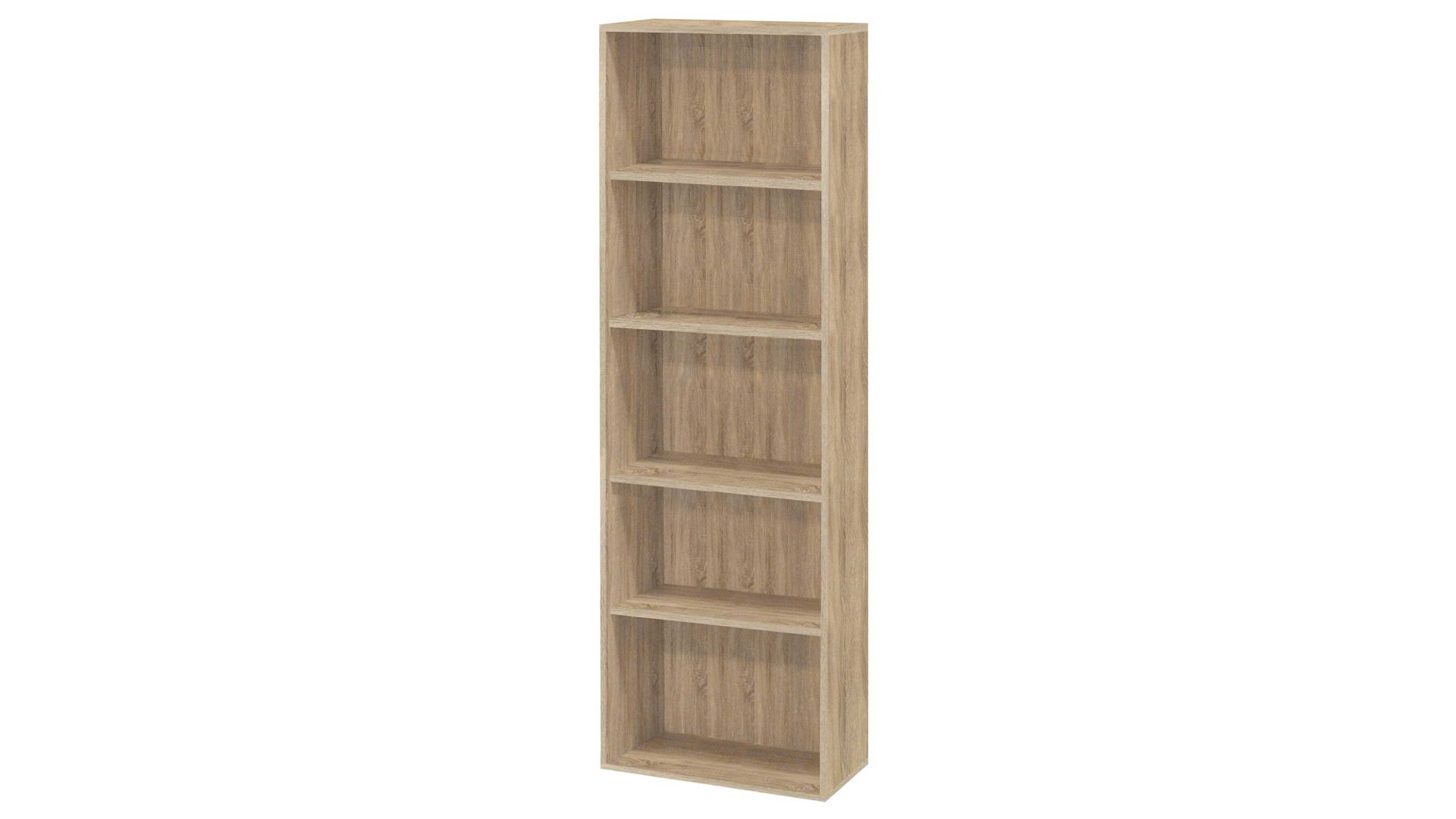 Regal Mäusbacher aus Holz in Holzfarben Aktenregal Mister Office Eiche sägerau – ca. 81 x 180 cm