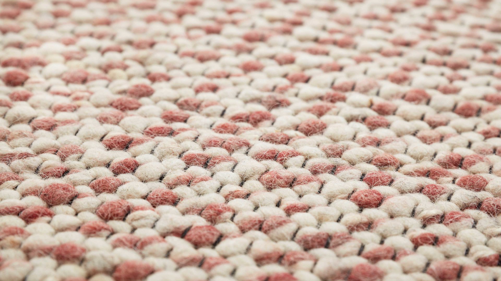 Handwebteppich Interliving aus Naturfaser in Pastell Interliving Teppich Serie B-8001 Rosé – ca. 90 x 170 cm