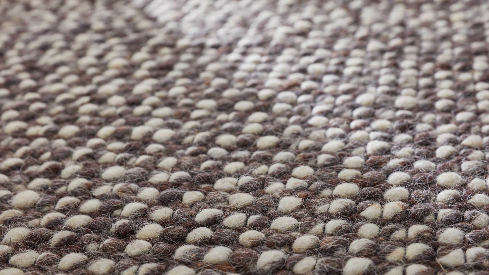 Handwebteppich Interliving aus Naturfaser in Braun Interliving Teppich Serie B-8001 perlfarbene Schurwolle – ca. 250 x 290 cm