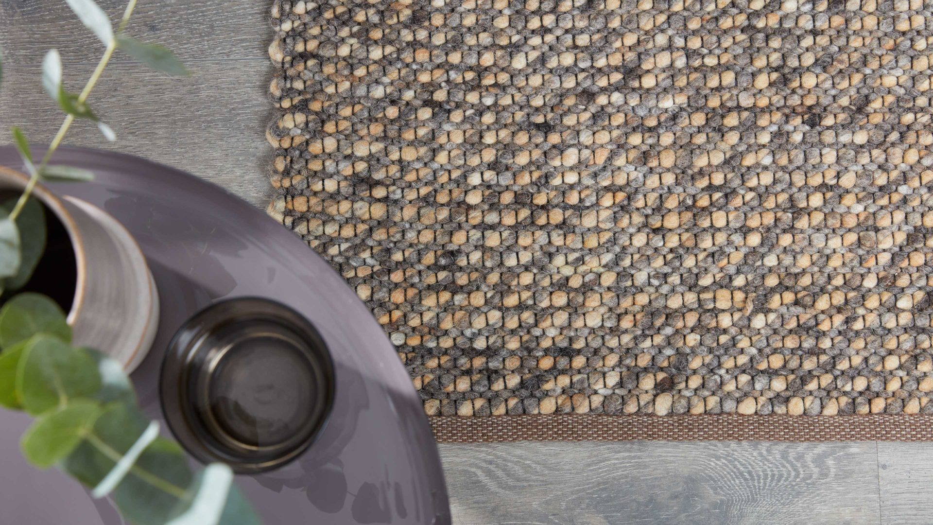 Handwebteppich Interliving aus Naturfaser in Hellbraun Interliving Teppich Serie B-8001 Sahara – ca. 170 x 240 cm