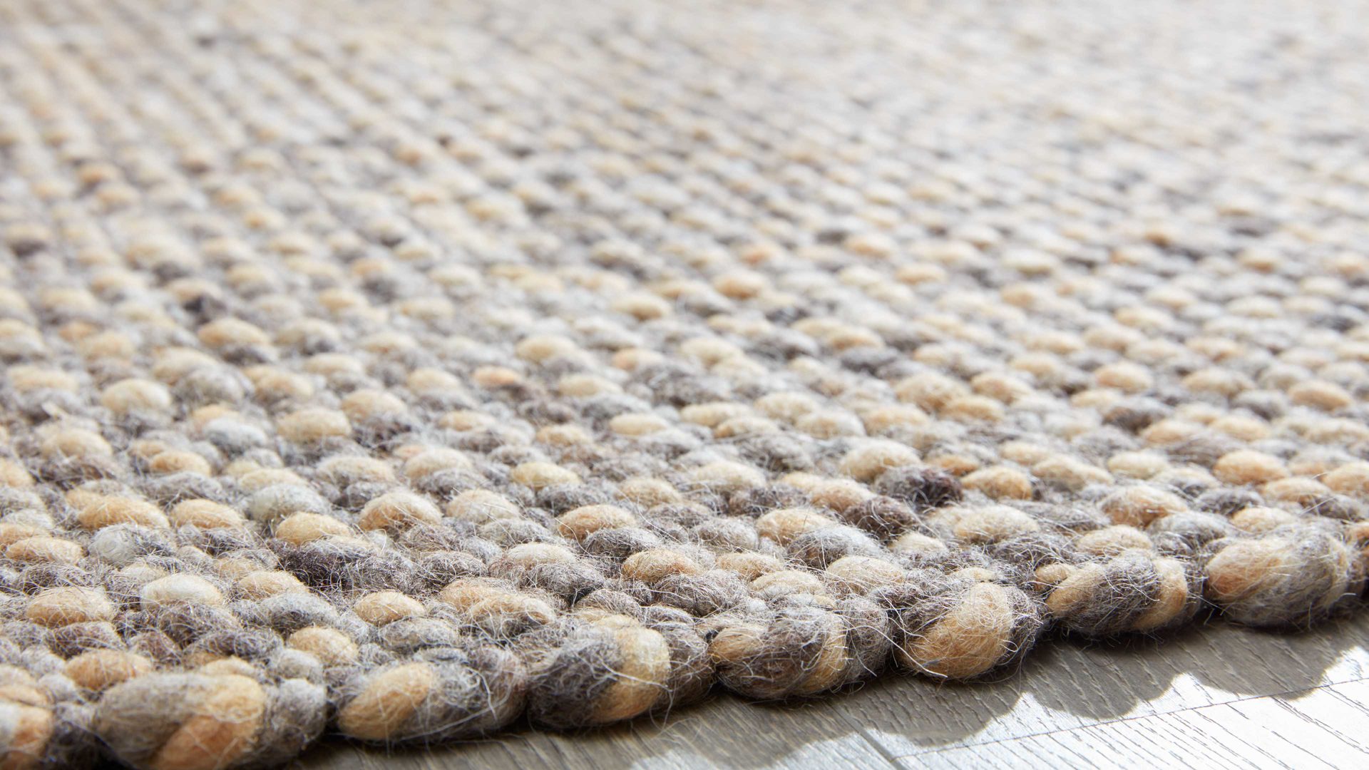 Handwebteppich Interliving aus Naturfaser in Hellbraun Interliving Teppich Serie B-8001 Sahara – ca. 140 x 190 cm