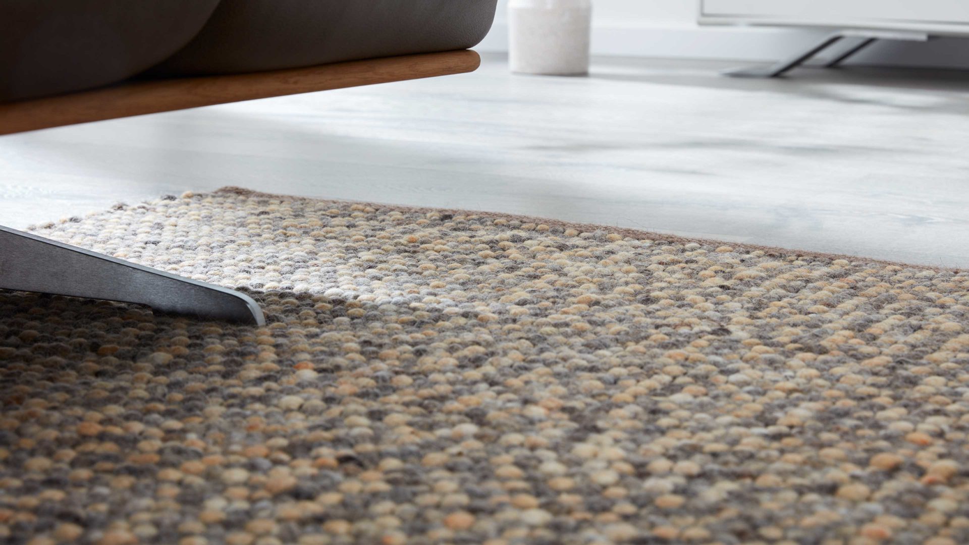 Handwebteppich Interliving aus Naturfaser in Hellbraun Interliving Teppich Serie B-8001 Sahara – ca. 250 x 290 cm