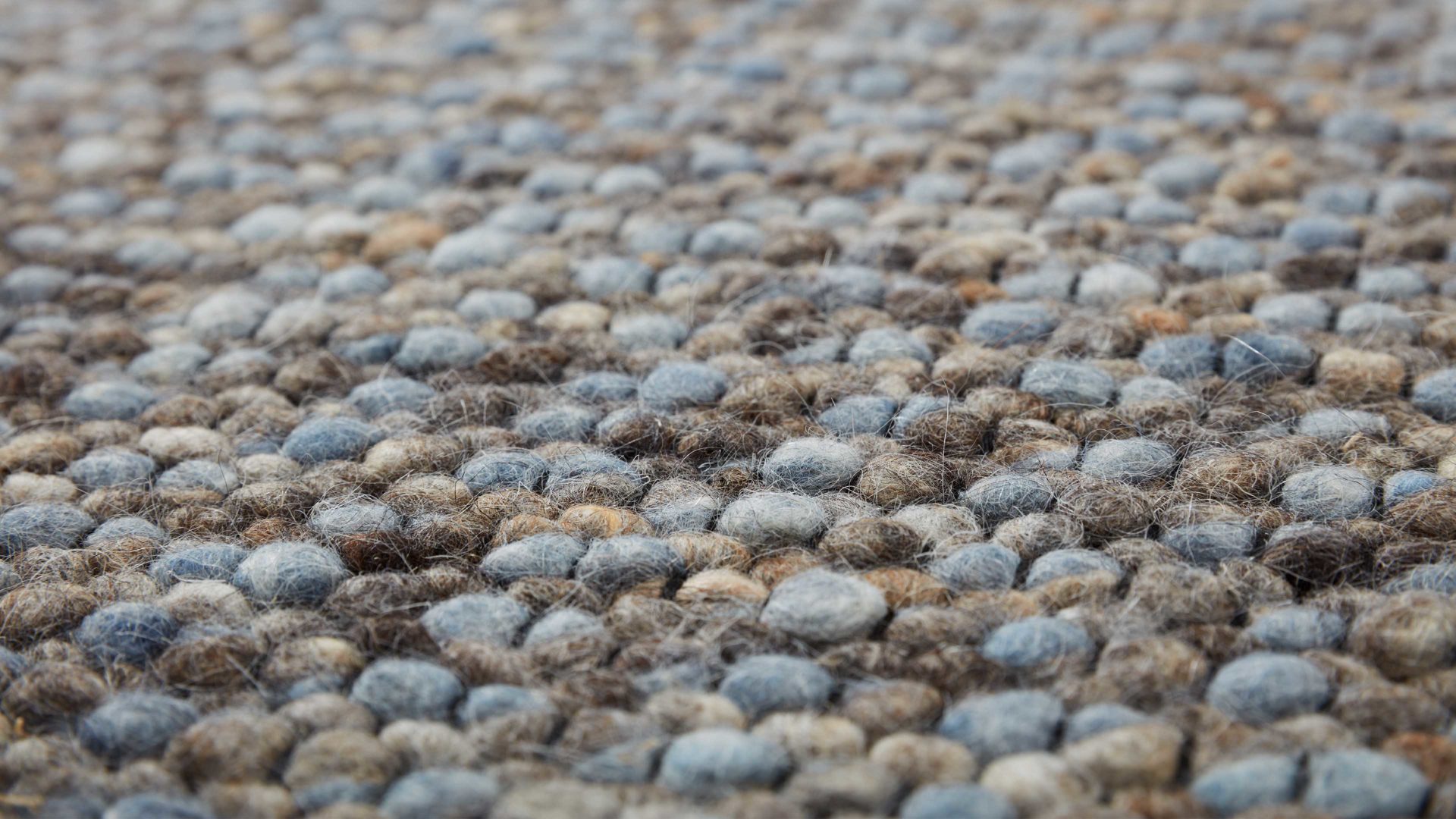 Handwebteppich Interliving aus Naturfaser in Dunkelblau Interliving Teppich Serie B-8001 oceanfarbene Schurwolle – ca. 200 x 240 cm