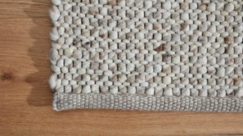 Handwebteppich Interliving aus Naturfaser in Beige Interliving Teppich Serie B-8001 sandfarbene Schurwolle – ca. 200 x 290 cm