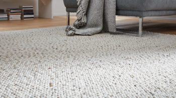 Handwebteppich Interliving aus Naturfaser in Beige Interliving Teppich Serie B-8001 sandfarbene Schurwolle – ca. 140 x 190 cm