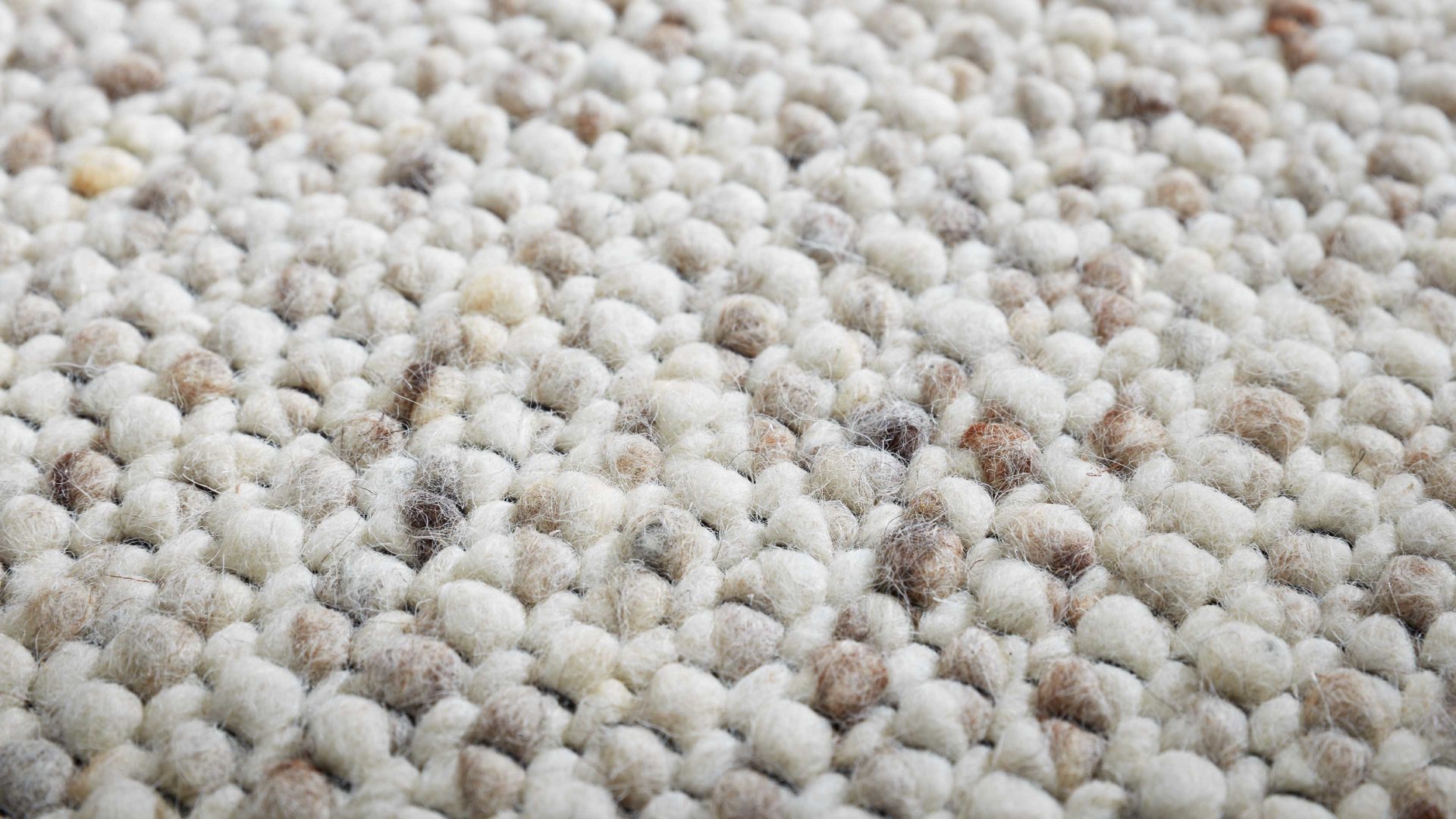 Handwebteppich Interliving aus Naturfaser in Beige Interliving Teppich Serie B-8001 sandfarbene Schurwolle – ca. 90 x 170 cm