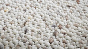 Handwebteppich Interliving aus Naturfaser in Beige Interliving Teppich Serie B-8001 sandfarbene Schurwolle – ca. 140 x 190 cm