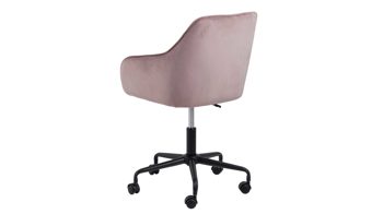 Drehstuhl Actona group aus Stoff in Pastell Drehstuhl Brooke pastellrosa Samt Vic 18 & schwarzes Drehkreuz