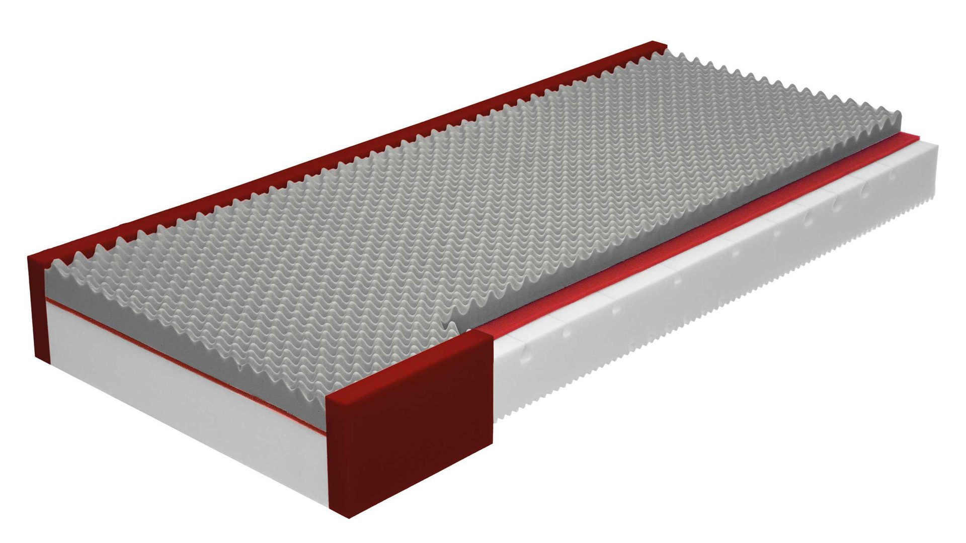 Kaltschaummatratze Interliving aus Stoff in Weiß Interliving Matratze Medikontur 1914 Kaltschaum, H3 – Liegefläche ca. 180 x 200 cm