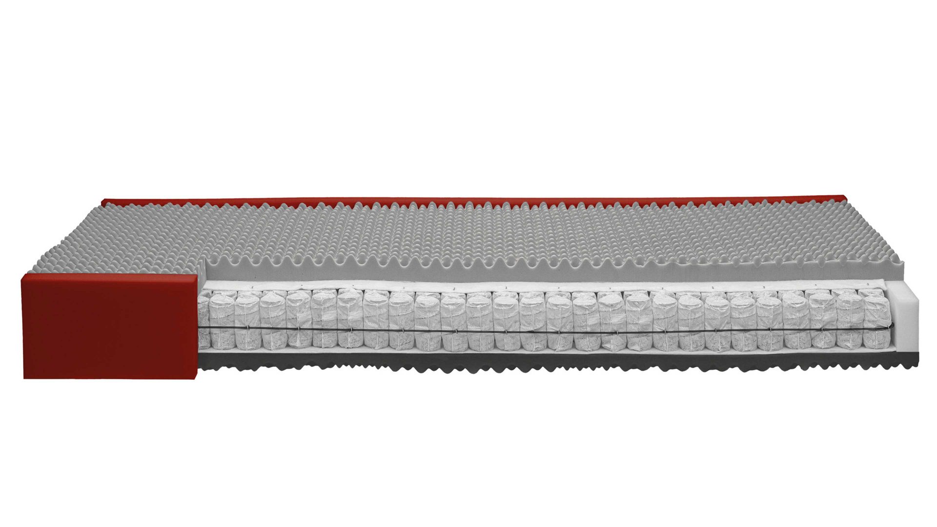 Federkernmatratze Interliving aus Stoff in Weiß Interliving Matratze Medikontur 1913 Taschenfederkern, H3 – Liegefläche ca. 90 x 200 cm