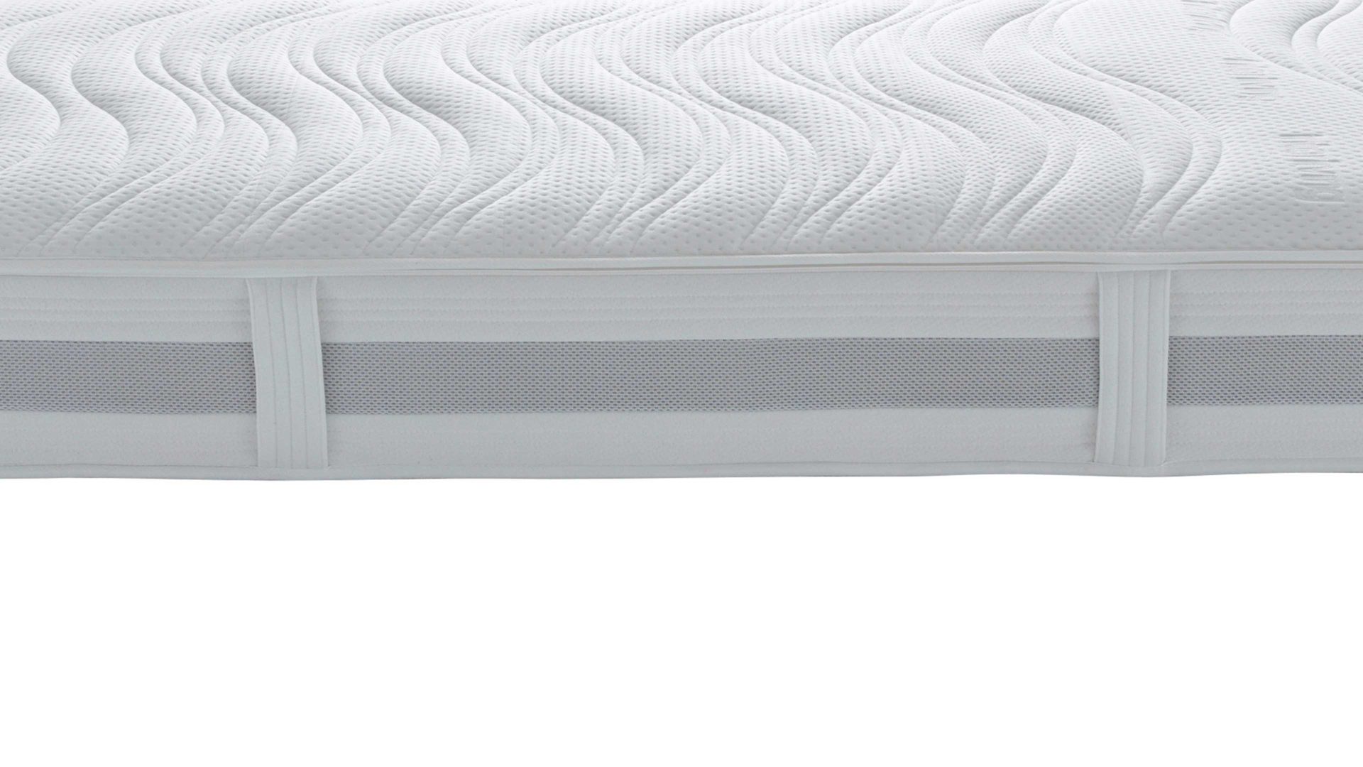 Federkernmatratze Interliving aus Stoff in Weiß Interliving Matratze Medikontur 1913 Taschenfederkern, H3 – Liegefläche ca. 100 x 190 cm
