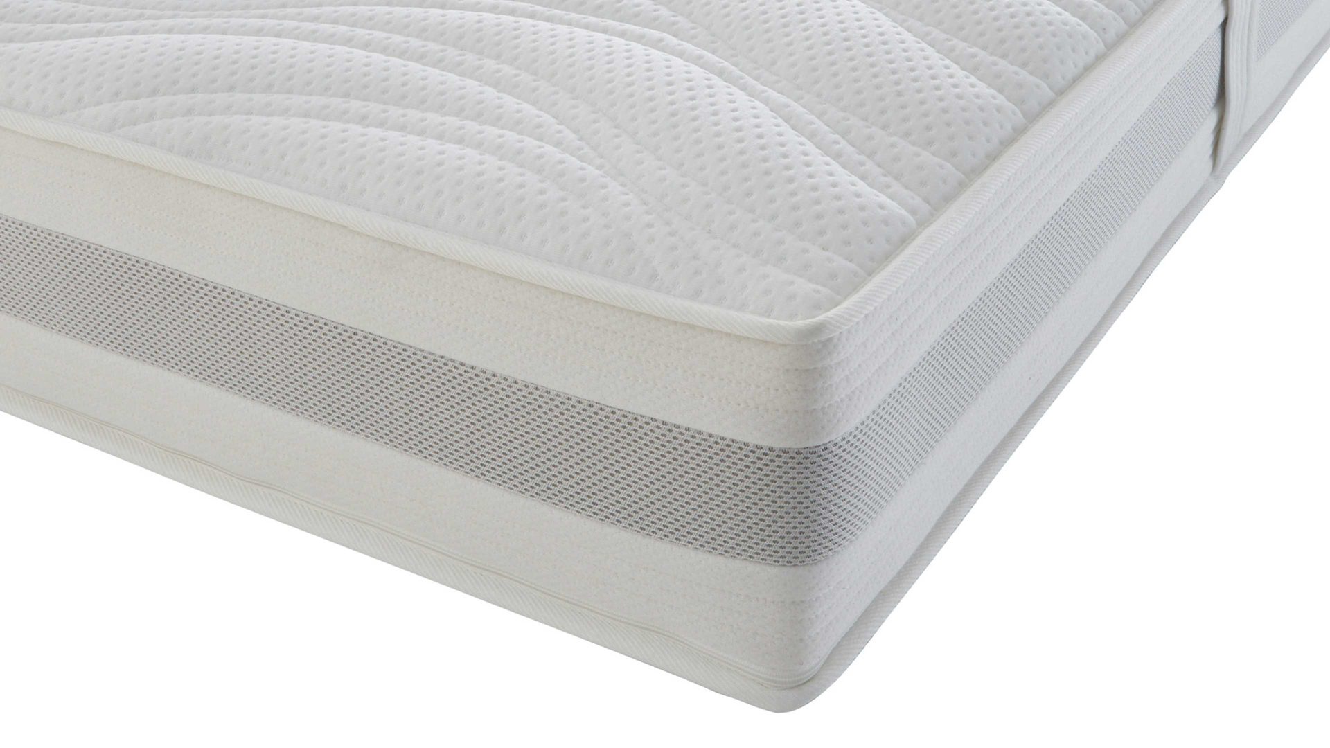 Federkernmatratze Interliving aus Stoff in Weiß Interliving Matratze Medikontur 1913 Taschenfederkern, H2 – Liegefläche ca. 90 x 200 cm