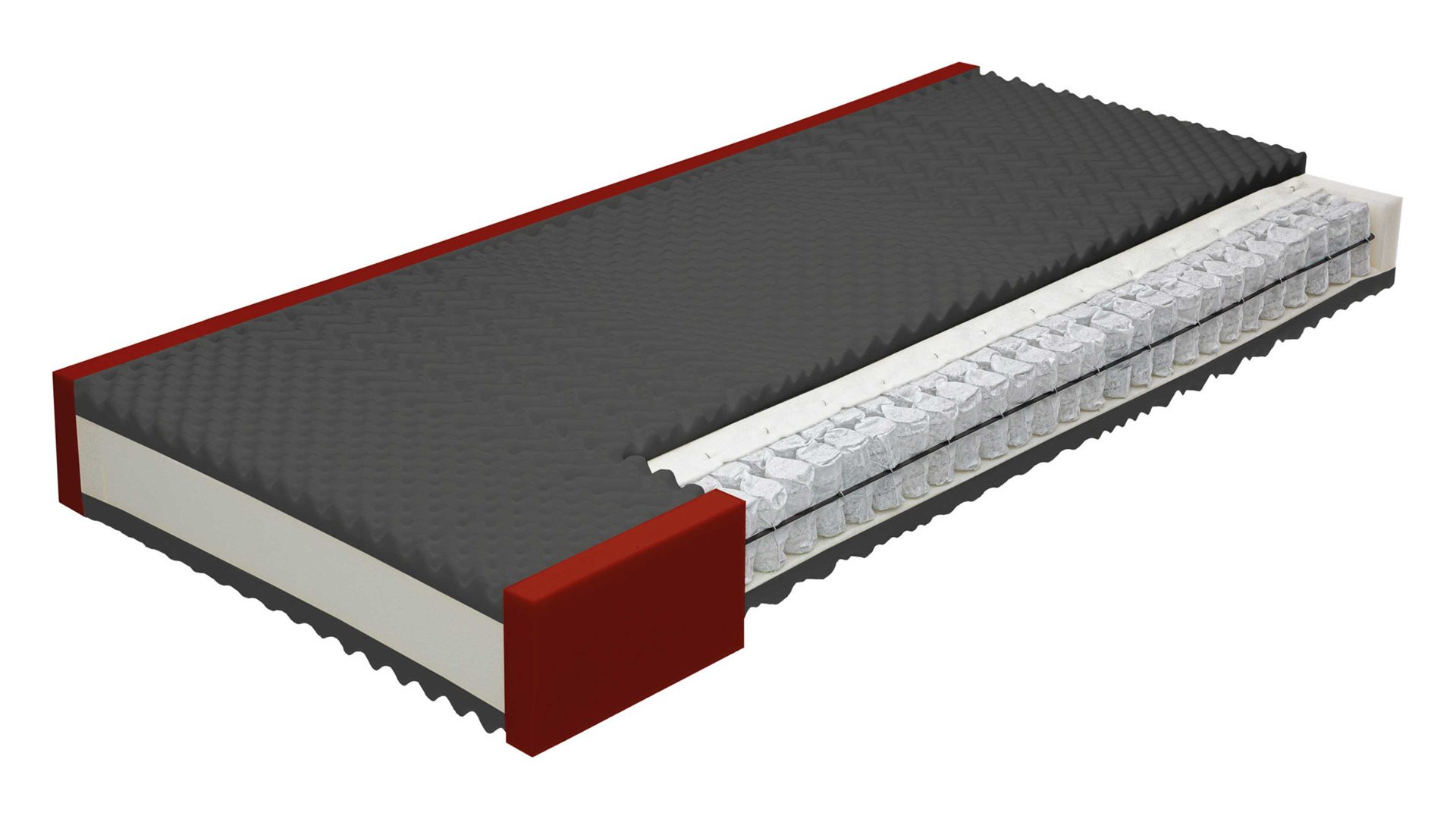 Federkernmatratze Interliving aus Stoff in Weiß Interliving Matratze Medikontur 1911 Taschenfederkern, H2 – Liegefläche ca. 80 x 190 cm