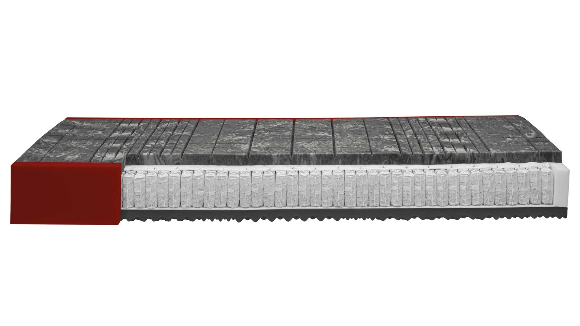 Federkernmatratze Interliving aus Stoff in Weiß Interliving Matratze Medikontur 1915 Taschenfederkern, H2 – Liegefläche ca. 160 x 200 cm