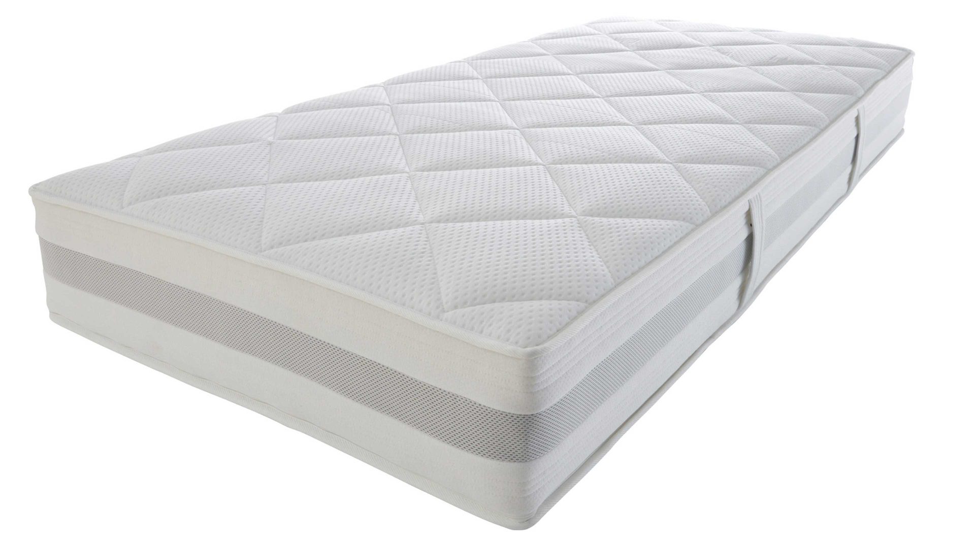 Federkernmatratze Interliving aus Stoff in Weiß Interliving Matratze Medikontur 1915 Taschenfederkern, H2 – Liegefläche ca. 100 x 200 cm