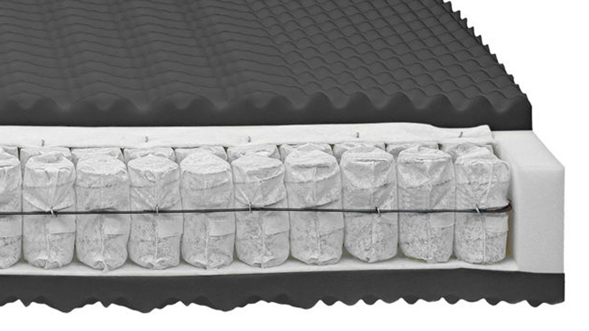 Federkernmatratze Interliving aus Stoff in Weiß Interliving Matratze Medikontur 1911 Taschenfederkern, H3 – Liegefläche ca. 80 x 200 cm