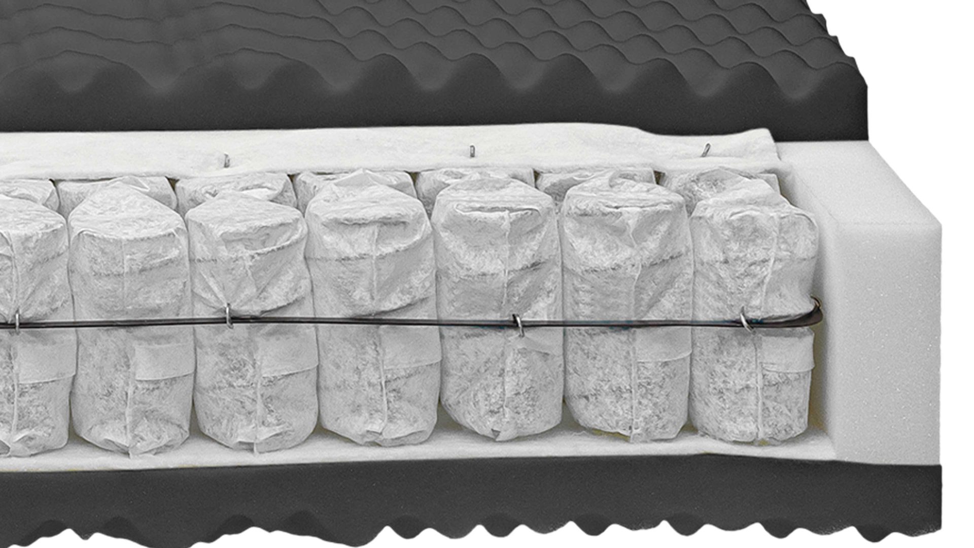 Federkernmatratze Interliving aus Stoff in Weiß Interliving Matratze Medikontur 1911 Taschenfederkern, H3 – Liegefläche ca. 200 x 200 cm