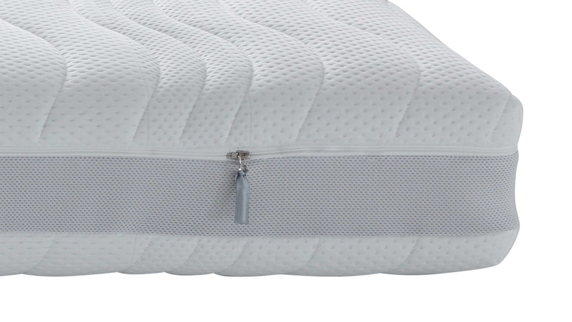 Federkernmatratze Interliving aus Stoff in Weiß Interliving Matratze Medikontur 1911 Taschenfederkern, H4 – Liegefläche ca. 100 x 200 cm