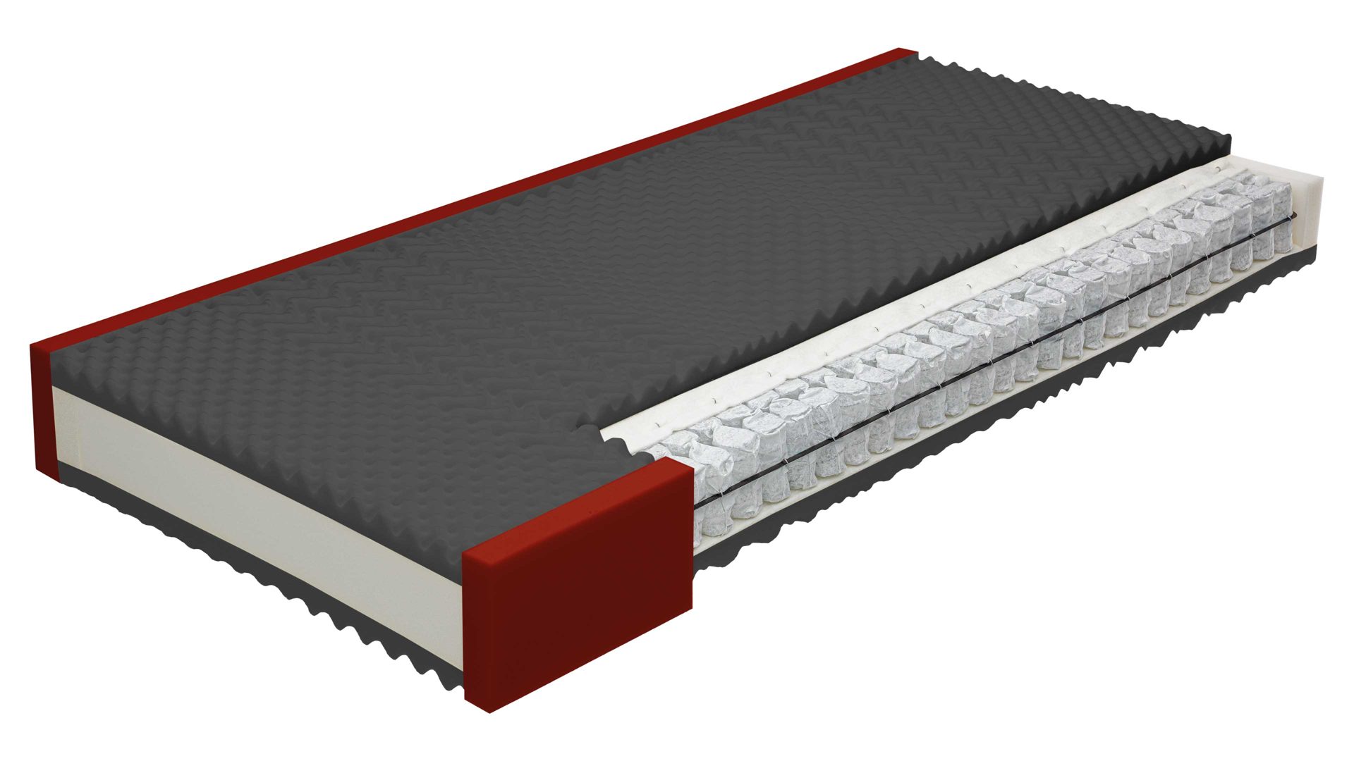 Federkernmatratze Interliving aus Stoff in Weiß Interliving Matratze Medikontur 1911 Taschenfederkern, H4 – Liegefläche ca. 140 x 200 cm