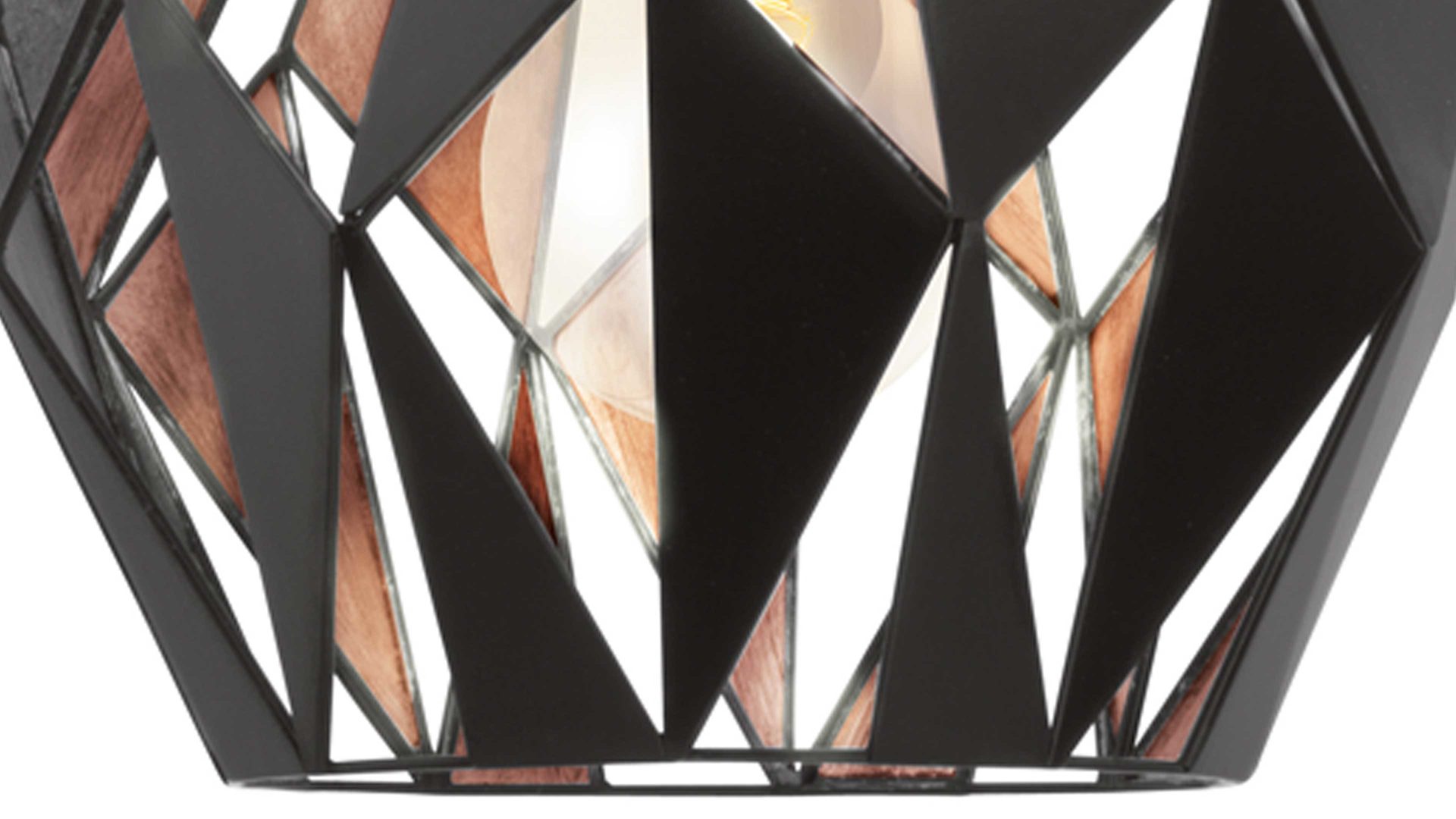 Pendelleuchte Eglo aus Metall in Schwarz EGLO Pendelleuchte Carlton 1 Schwarz & Kupfer - Durchmesser ca. 31 cm