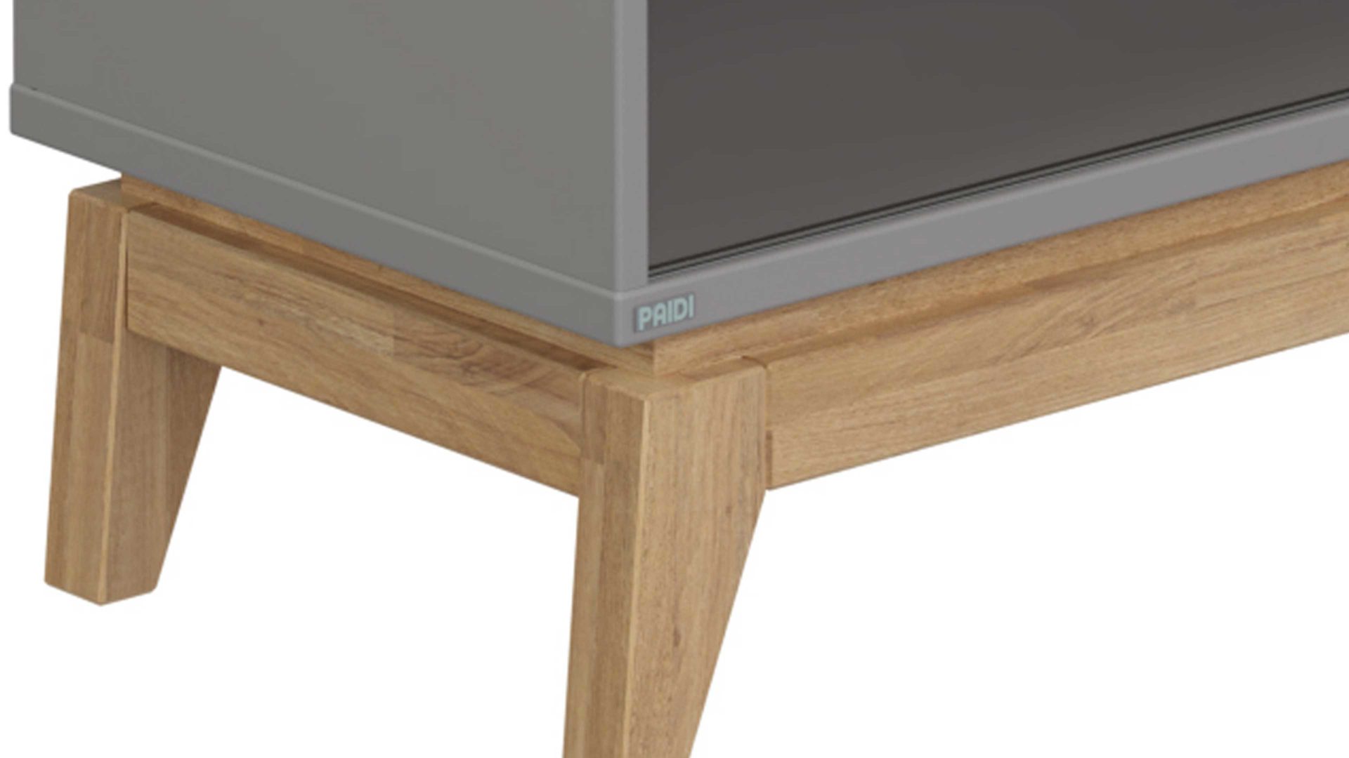 Lowboard Paidi aus Holz in Grau PAIDI Jugendzimmer Lowboard Sten Eiche & Schiefergrau – eine Schiebetür