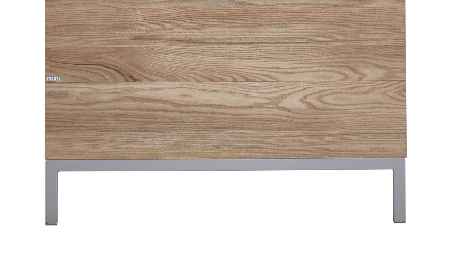 Babybett Paidi aus Holz in Hellgrau PAIDI Babyzimmerprogramm Benne - Bettgestell Kieselgrau & Montana Eiche – Liegefläche ca. 70 x 140 cm