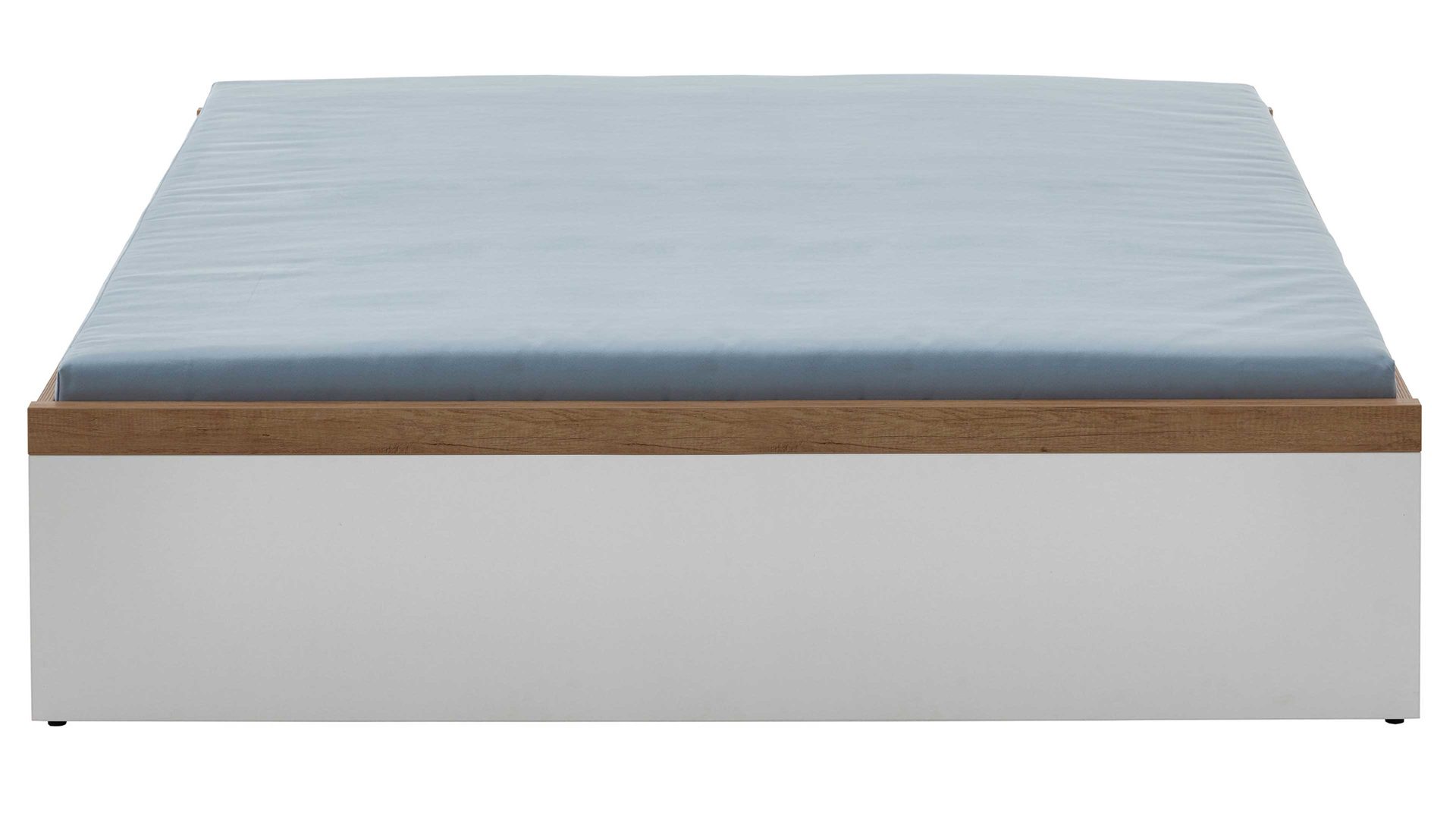 Einzelbett Paidi aus Holz in Weiß PAIDI Jugendzimmerprogramm Oscar - Studioliege Kreideweiß & Nebraska Eiche – Liegefläche ca. 140 x 200 cm