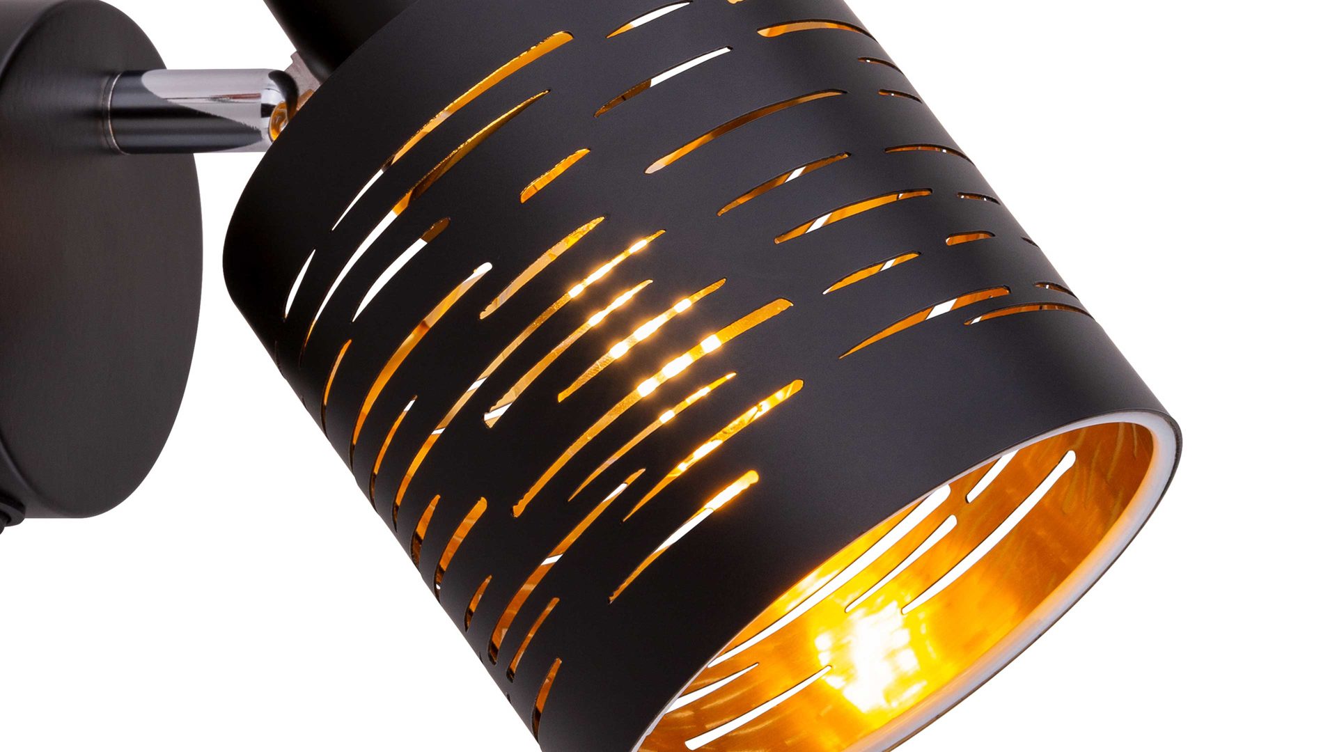 Wandleuchte Globo lighting aus Metall in Schwarz GLOBO Wand- und Deckenspot Tunno Blattgold & Metall – ein Spot