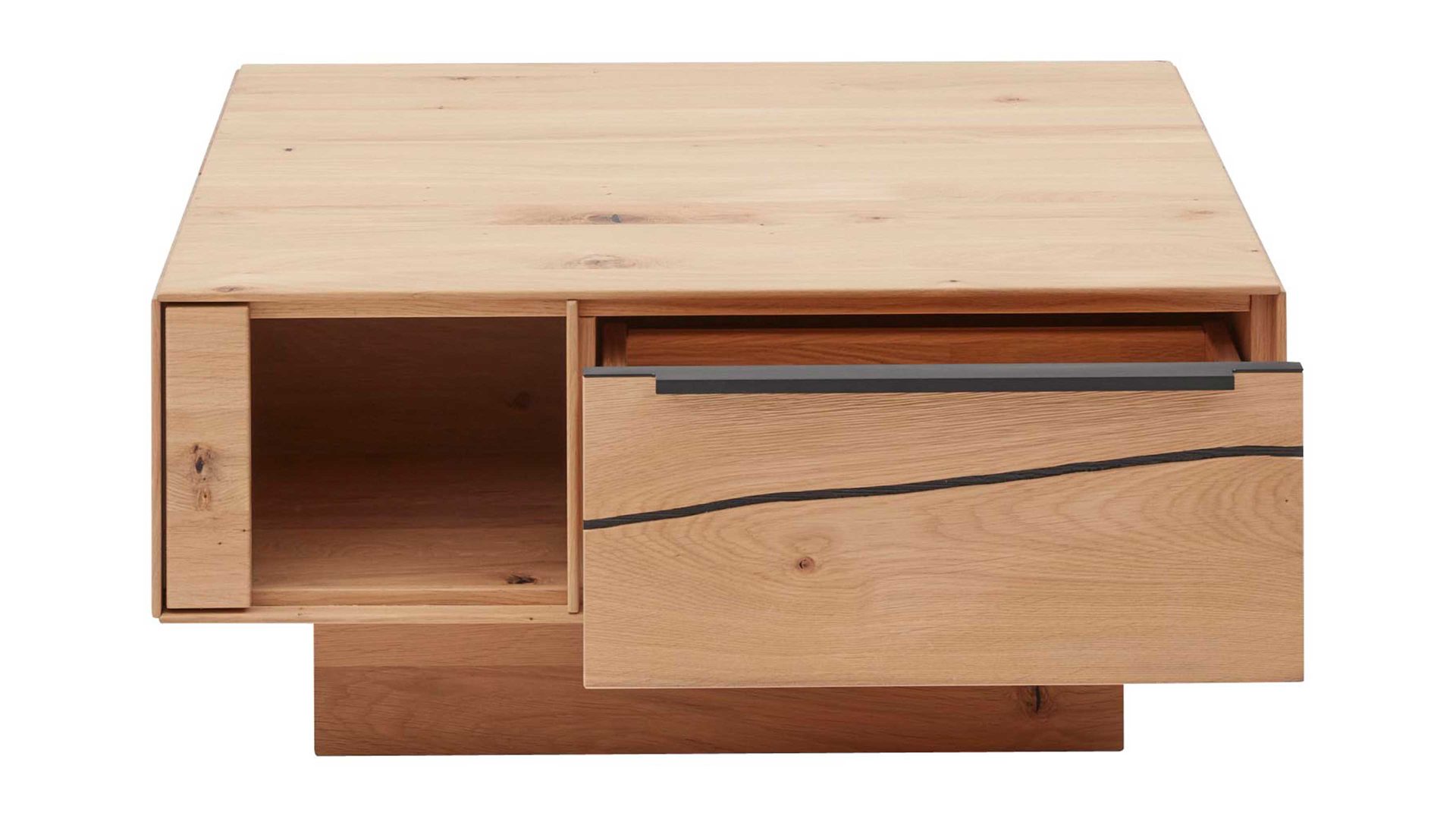 Couchtisch Interliving aus Holz in Holzfarben Interliving Wohnzimmer Serie 2020 - Couchtisch 151516 Asteiche & Risseiche– ca. 90 x 90 cm