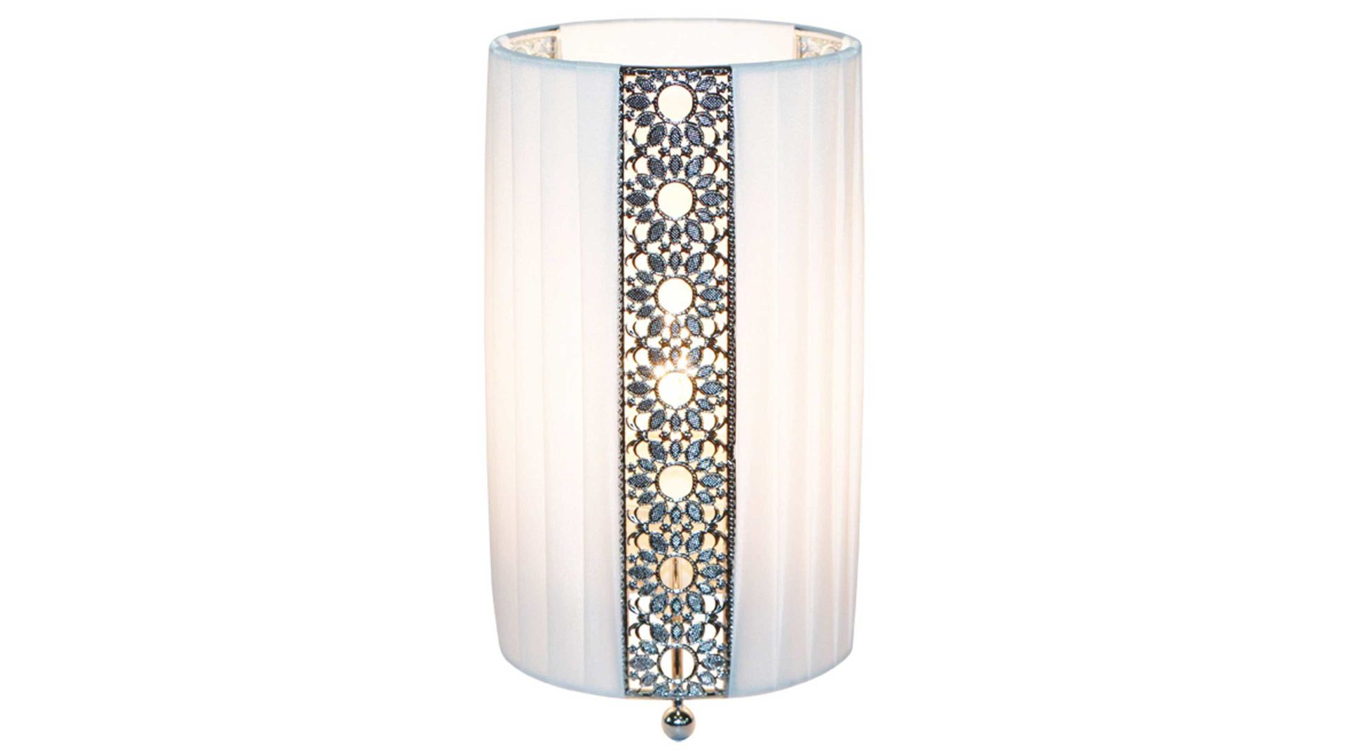 Tischleuchte Näve aus Stoff in Weiß näve Stoff- Pendelleuchte Dandy weißer Stoff – Höhe ca. 23 cm