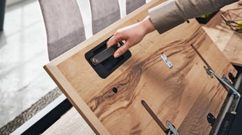 Funktion Interliving aus Holz in Holzfarben Interliving Esszimmer Serie 5604 - Frontauszug Eiche rustico - ca. 65 x 90 cm