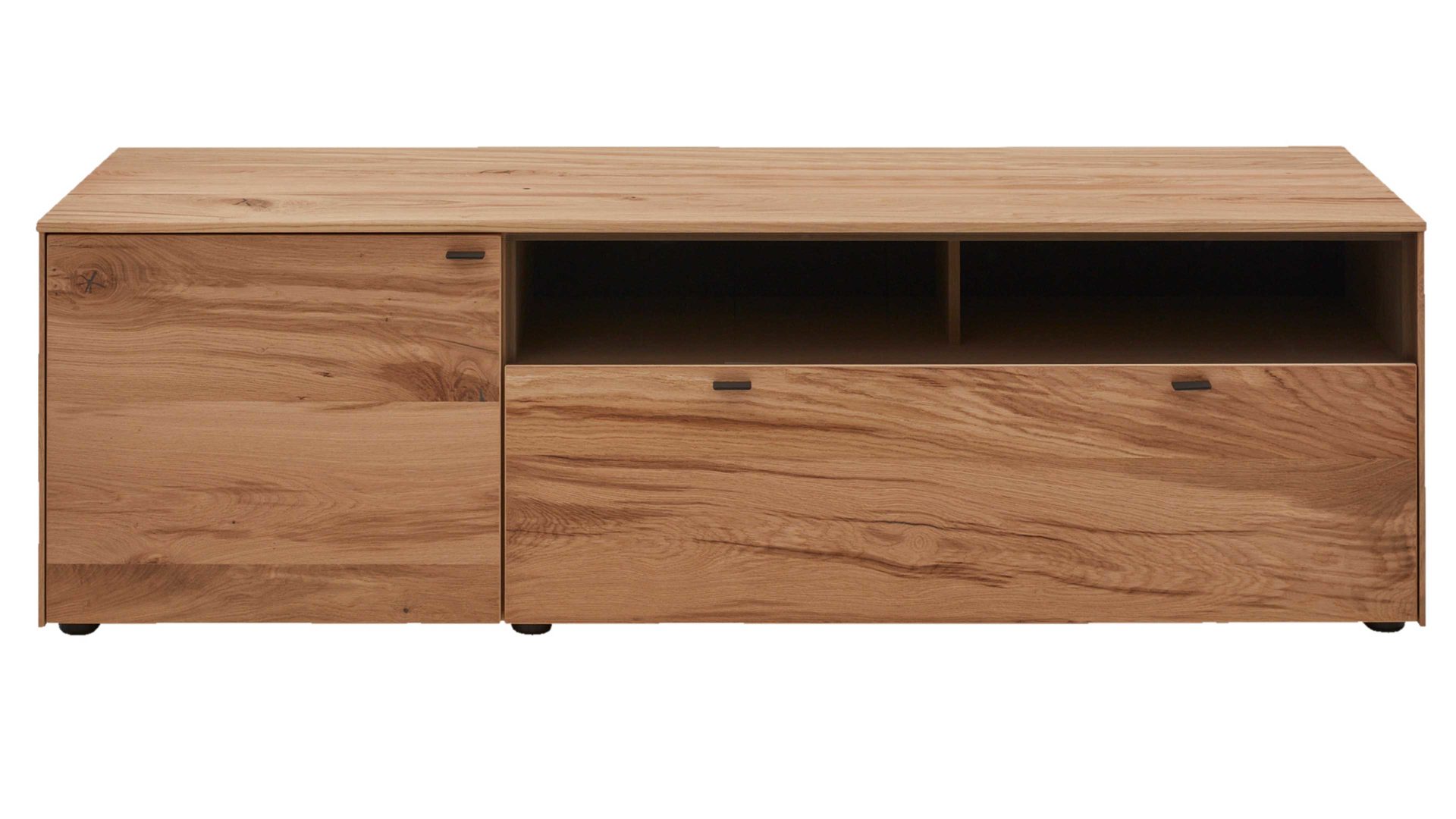 Lowboard Interliving aus Holz in Holzfarben Interliving Esszimmer Serie 5604 - Lowboard V701-0300L Eiche rustico & Anthrazit - Breite ca. 182 cm