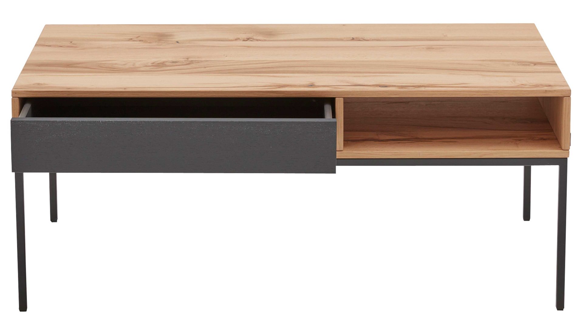 Couchtisch Interliving aus Holz in Holzfarben Interliving Esszimmer Serie 5604 - Couchtisch Eiche rustico & Anthrazit - ca. 100 x 60 cm