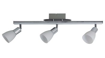 Deckenleuchte Näve aus Glas in Weiß näve LED-Deckenlampe Ibiza Chrom & satiniertes Glas – Länge ca. 61 cm