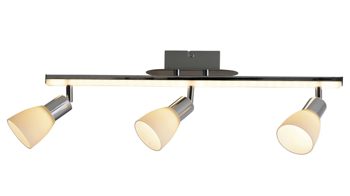 Deckenleuchte Näve aus Glas in Weiß näve LED-Deckenlampe Ibiza Chrom & satiniertes Glas – Länge ca. 61 cm