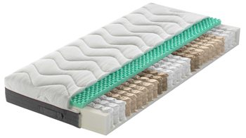 Federkernmatratze Interliving aus Stoff in Weiß Interliving Matratzen Serie 1922 - Taschenfederkernmatratze Härtegrad 3 - Liegefläche ca. 100 x 200 cm