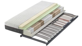 Matratzen-Set Interliving aus Stoff in Weiß Interliving Matratzen-Set 1918 - Taschenfederkernmatratze Härtegrad 2 - Liegefläche ca. 80 x 200 cm