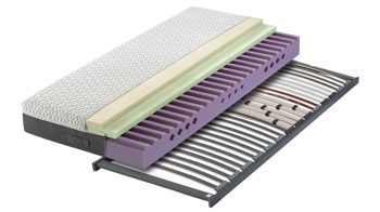 Matratzen-Set Interliving aus Stoff in Weiß Interliving Matratzen-Set 1920 mit Komfortschaummatratze Härtegrad 2 - Liegefläche ca. 180 x 200 cm