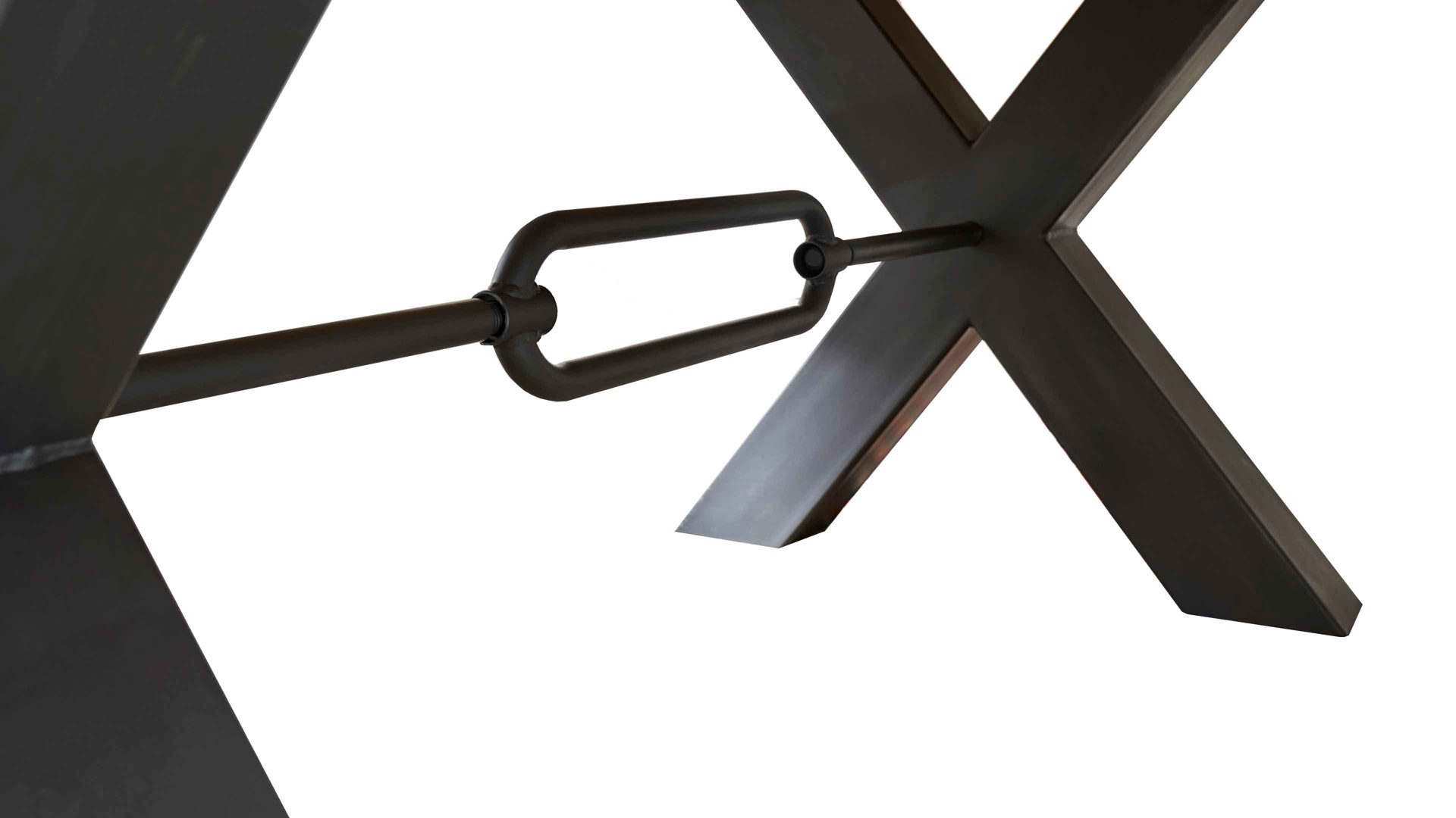 Esstisch WOODS & TRENDS aus Holz in Holzfarben WOODS & TRENDS Vintage-Dining - Holztisch als Esstisch geölte Balkeneiche & Roheisen – ca. 200 x 100 cm