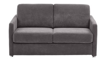 Schlafsofa comfortmaster besser sitzen, liegen, leben aus Stoff in Anthrazit Comfortmaster Schlafsofa Molto mit Faltbett-Funktion anthrazitfarbener Webstoff 2-6210 & Chromfüße - Breite ca. 156 cm