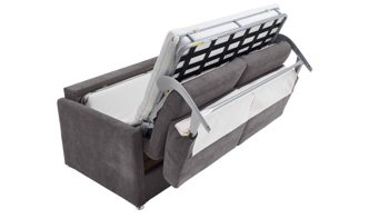 Schlafsofa comfortmaster besser sitzen, liegen, leben aus Stoff in Anthrazit Comfortmaster Schlafsofa Molto mit Faltbett-Funktion anthrazitfarbener Webstoff 2-6210 & Chromfüße - Breite ca. 156 cm