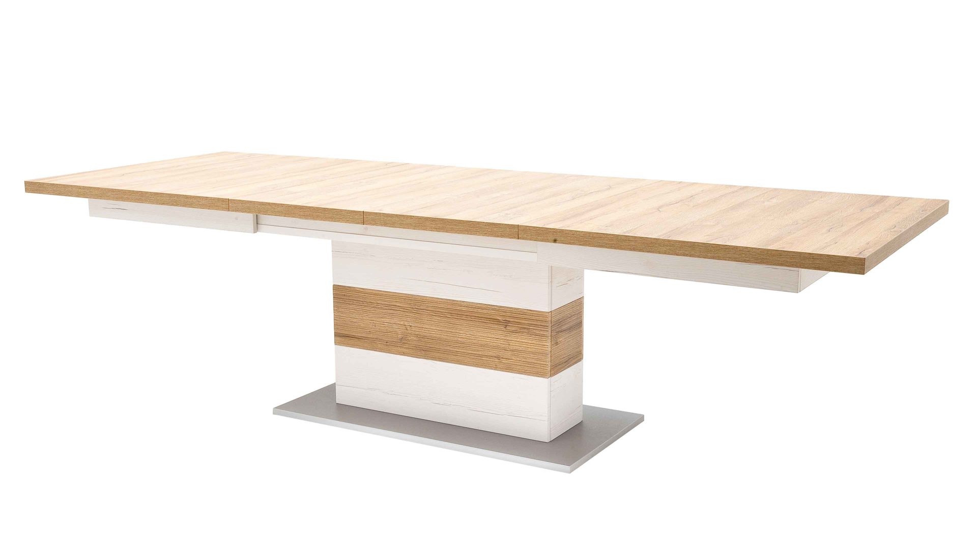 Auszugtisch Mca furniture aus Holz in Holzfarben Wohnprogramm Brixen - Auszugtisch Pinie Aurelio & Grandson Oak - ca. 180-280 x 100 cm