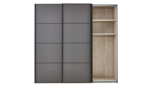 Kleiderschrank Wiemann | oeseder aus Holz in Dunkelgrau Kleiderschrankprogramm Phoenix – Kleiderschrank Lava & Schwarz - drei Türen, Breite ca. 225 cm