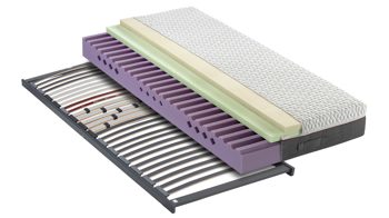 Matratzen-Set Interliving aus Stoff in Weiß Interliving Matratzen-Set 1920 mit Komfortschaummatratze Härtegrad 2 - Liegefläche ca. 100 x 200 cm