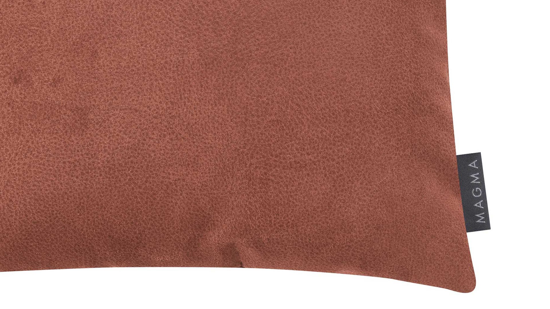 Kissenbezug /-hülle Magma sitting point aus Stoff in Braun MAGMA Kissenhülle Indiana rostfarbenes Kunstleder – ca. 50 x 50 cm