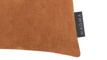 Kissenbezug /-hülle Magma sitting point aus Stoff in Hellbraun MAGMA Kissenhülle Indiana karamellfarbenes Kunstleder – ca. 50 x 50 cm