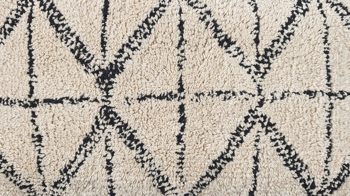 Kissenbezug /-hülle Magma sitting point aus Stoff in Weiß MAGMA Kissenhülle Kaya Elfenbein & Schwarz – ca. 50 x 60 cm